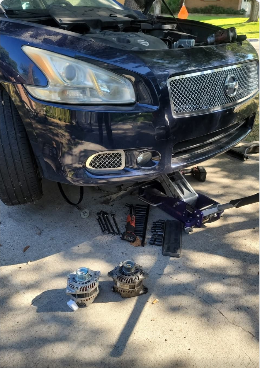 Mobile alternator replacement near UTA in Arlington Texas