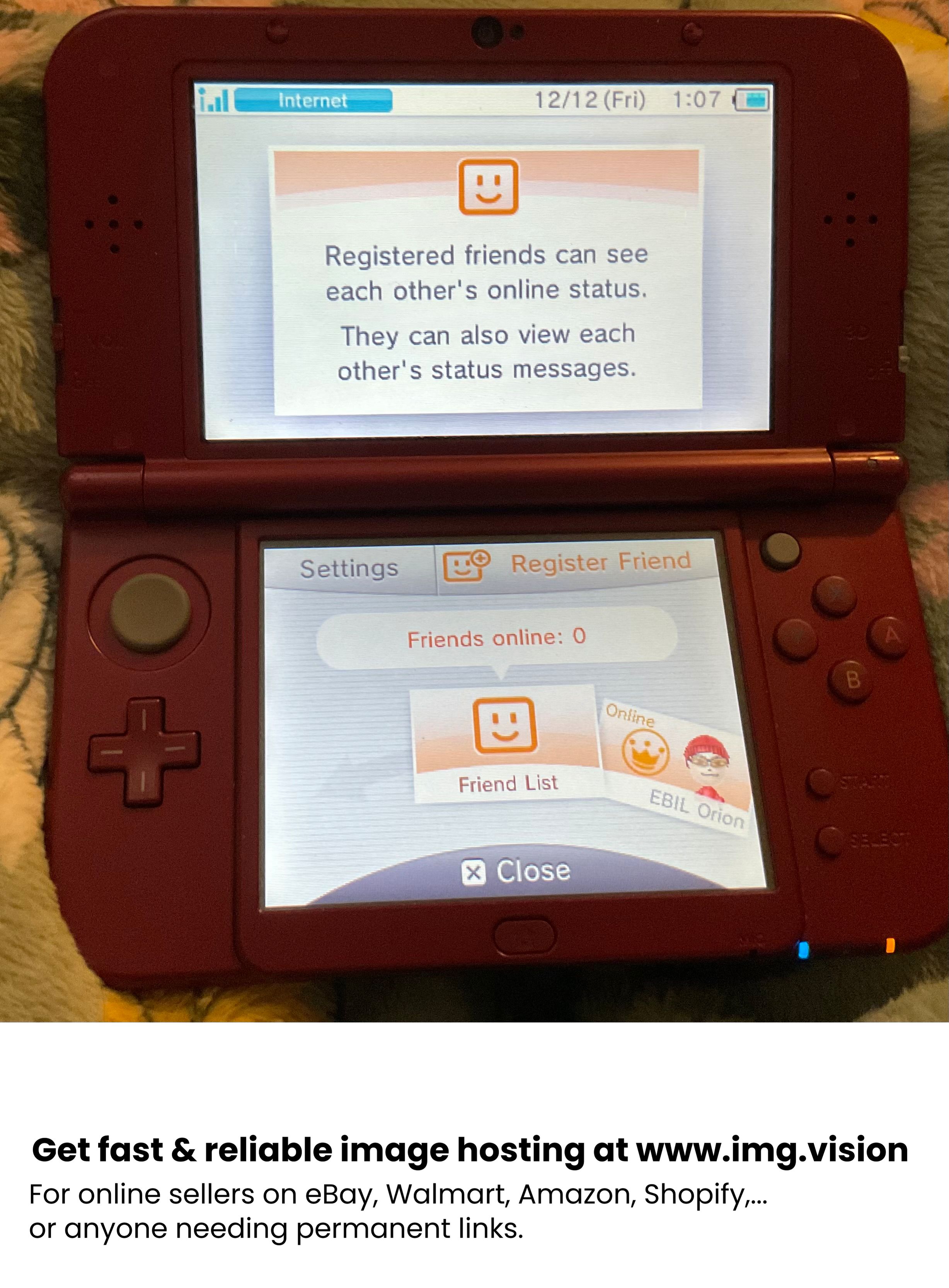 My sad and empty DS friend’s list that gatekeeps online minigames ]:<